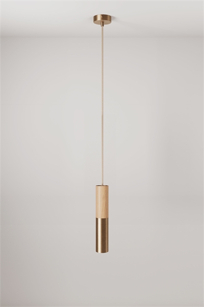 Подвесной светильник из дерева и металла с точечным освещением 1229777001