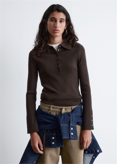 Рубашка-поло из ребристого трикотажа 1284056002