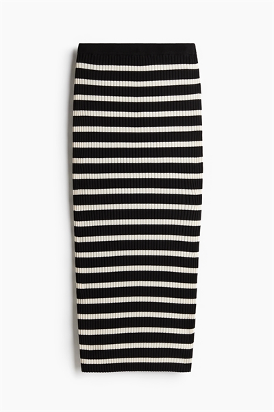 Юбка из трикотажа в рубчик 1176450005