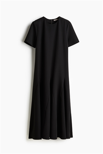 Платье из саржи с расклешенной юбкой 1253266001