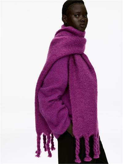 Шарф из смеси мохера и шерсти 1299719002