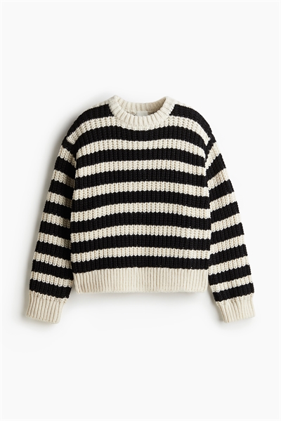 Джемпер в стиле оверсайз из трикотажа в рубчик 1246590002