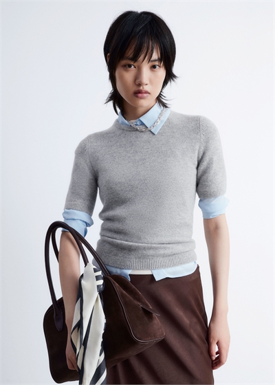 Вязаная кашемировая футболка 1286090002