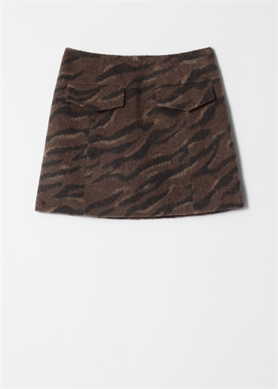 Мини-юбка с накладными карманами 1253292002