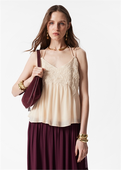 Топ на бретельках с вышивкой 1288013001