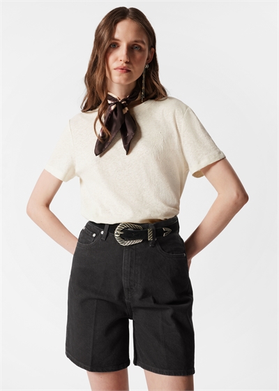 Футболка из льняной смеси 1219420001