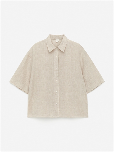 Расслабленная льняная рубашка 1262613001