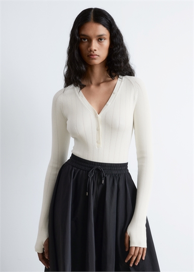 Боди-комбинезон с длинными рукавами из трикотажа в рубчик 1288104003