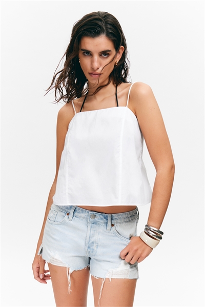 Топ на бретелях из поплина на бретельках 1284799001