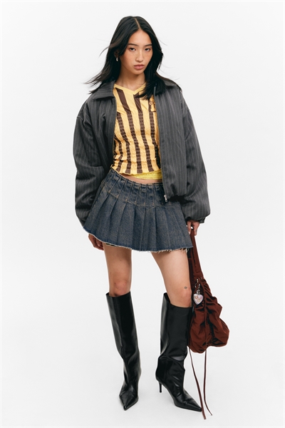 Костюмная куртка-бомбер с мягкой подкладкой 1264522001