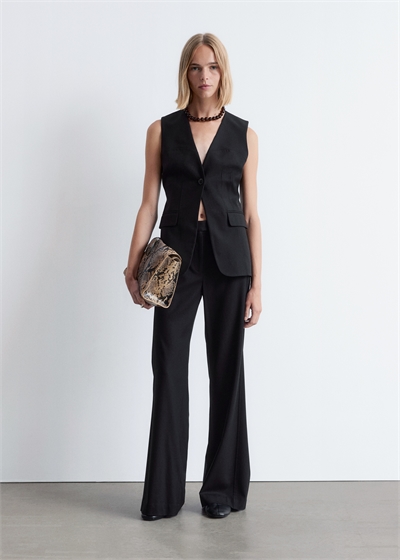 Приталенное пальто из шерстяной смеси 1283479001