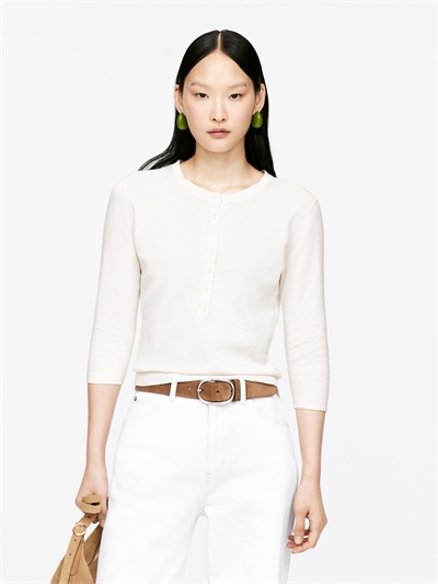 Хлопковый топ Henley 1296133002