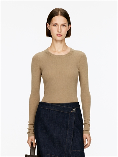 Мериносовый топ в рубчик 1256135002