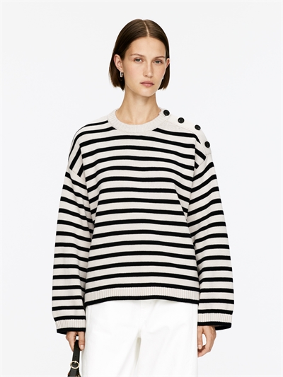 Хлопковый джемпер в стиле оверсайз 1038364011