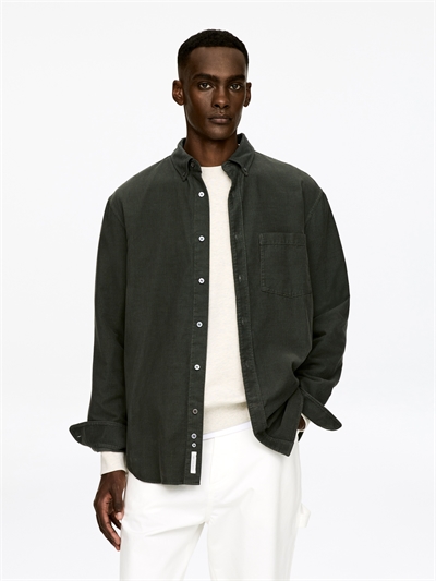 Расслабленная вельветовая рубашка 1293125002