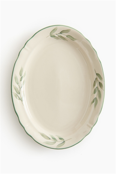 Сервировочная тарелка из керамики с ручной росписью артикул 1303063001