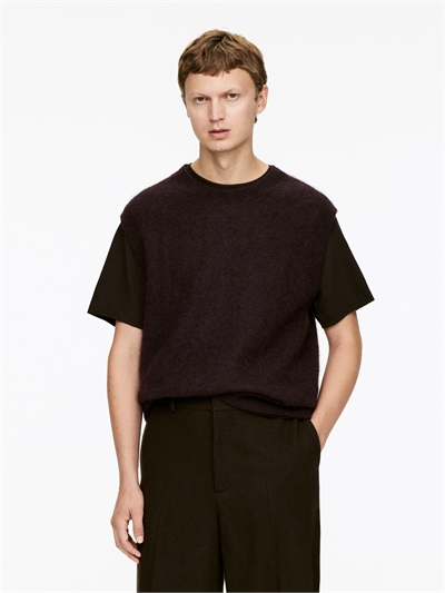 Жилет из смеси альпаки и шерсти 1187807005