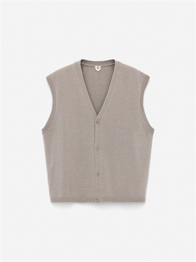 Жилет-кардиган из шерсти и хлопка 1268187003
