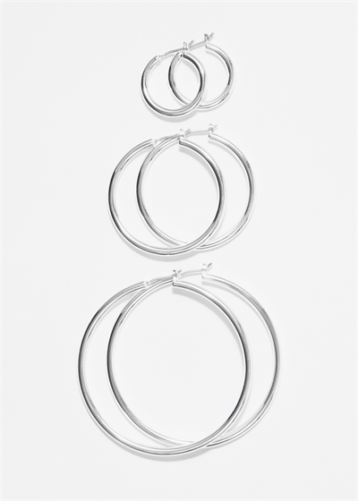 Набор серег-обручей 1304803002