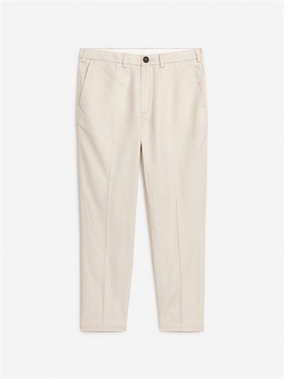 Брюки Regular Cropped из хлопково-льняной ткани 1073202003