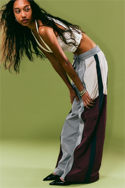 Низкие брюки с широкими штанинами Colourblock 1305016001