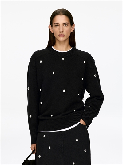 Джемпер из шерсти с шипами 1305276001