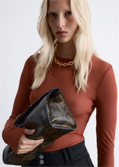 Клатч из мягкой кожи 1294530004