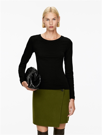 Ребристый топ с длинными рукавами 1302228002