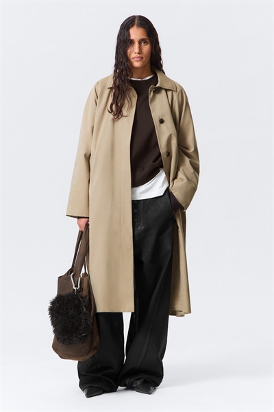 Однобортное автомобильное пальто оверсайз 1261209002