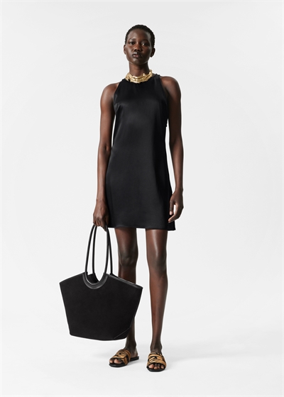 Атласное мини-платье 1275948006