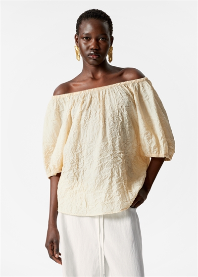 Текстурированная блузка с короткими рукавами 1276920004