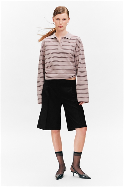 Хлопковый топ-поло с длинными рукавами 1310049001