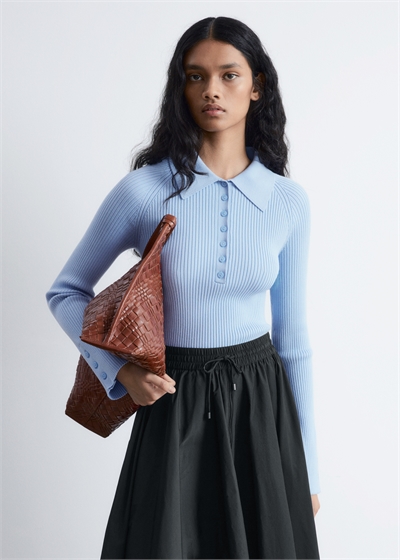 Рубашка-поло из ребристого трикотажа 1284056003