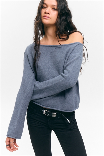 Свитер с вырезом-лодочкой из мягкой трикотажной ткани 1295333001