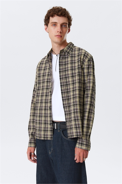 Расслабленная клетчатая рубашка с длинными рукавами 1268358002