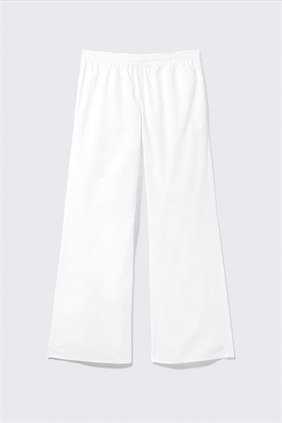 Пижамные брюки из хлопкового поплина с широкими штанинами 1280498001