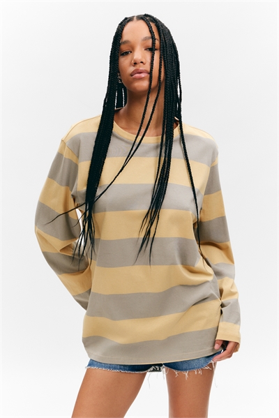 Полосатое мини-платье с длинными рукавами 1293049001