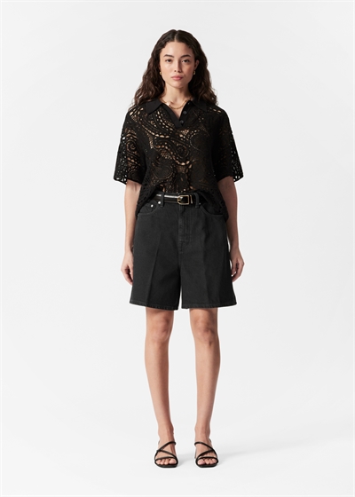 Джинсовые шорты с широкими ногами 1272733001