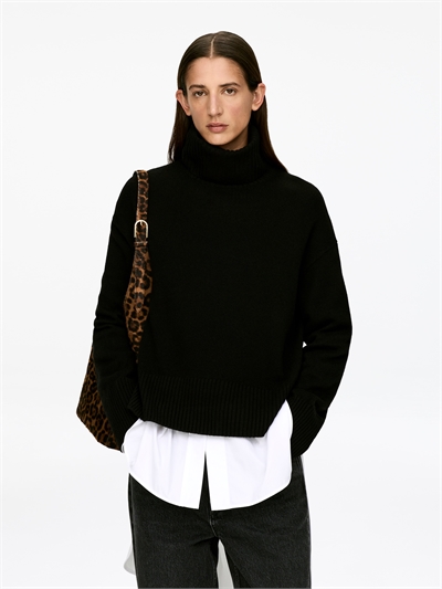 Джемпер с рулонным вырезом из кашемира и шерсти 1197725001