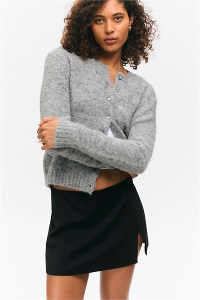 Мини-юбка с разрезом 1299468001