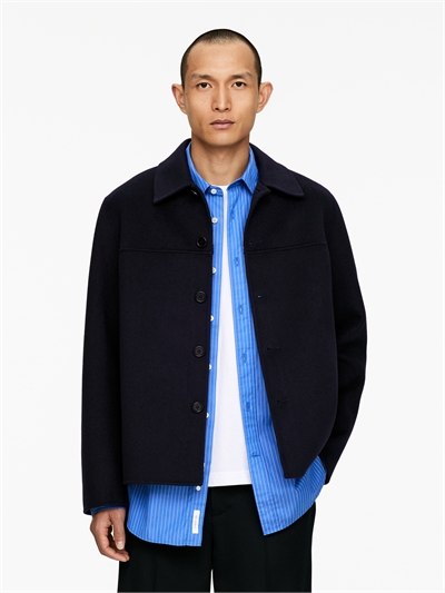 Жакет из шерстяного бленда с двойной лицевой поверхностью артикул 1236667005