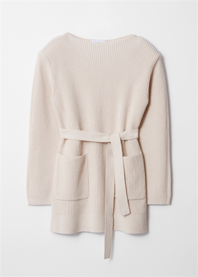 Мини-платье из шерсти с поясом 1254409002