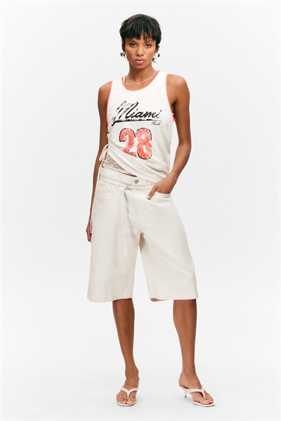 Низкие шорты Cargo из хлопковой саржи 1269645001