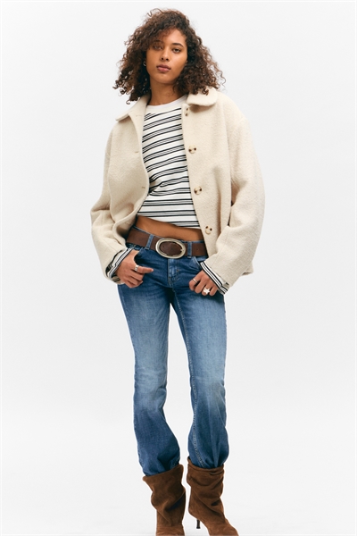 Свободный жакет на пуговицах из шерстяной смеси 1299081001