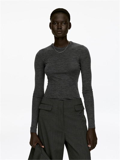 Мериносовый топ с длинными рукавами 0630664047