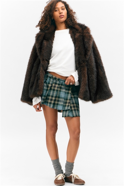 Мини-юбка с асимметричными складками 1296022002