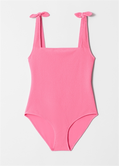 Текстурированный купальник с завязками-бабочками 1138292016