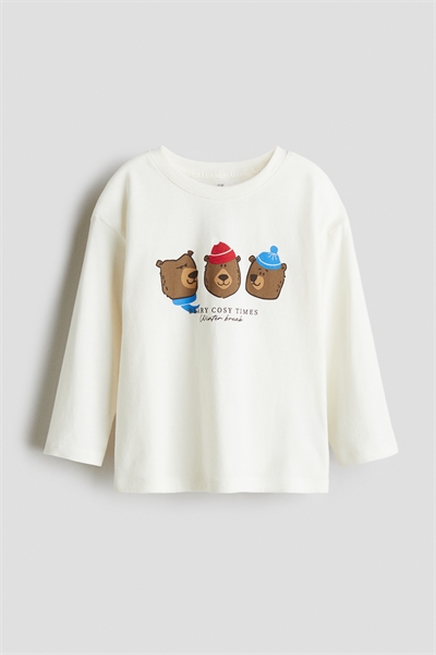 Хлопковая футболка с узором 1304057015