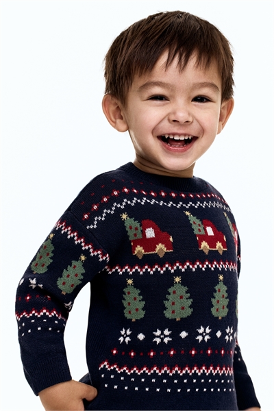 Джемпер из жаккардовой вязки 1305380002