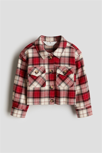 Обрезанный фланелевый жакет 1257409001